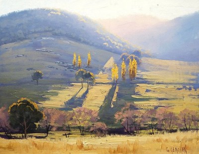 乡村风景油画作品中的诗意与乡愁