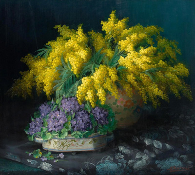 美翻了的比利时画家花卉油画作品欣赏