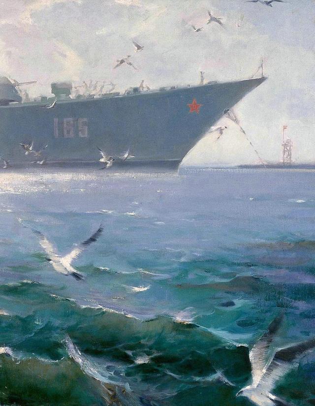 油画《西沙之晨》:无意中记录了我海军发展重要阶段