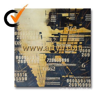 【厂家批发定制数字字母+抽象建筑底纹油画】价格,厂家,图片,油画,南安市亿辉油画工艺-